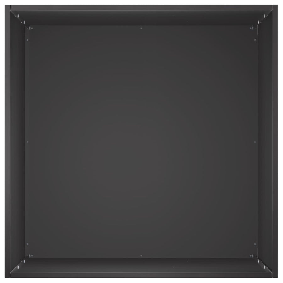 Plantenbak 2 st Zwart 40 x 40 x 75 cm Koudgewalst staal