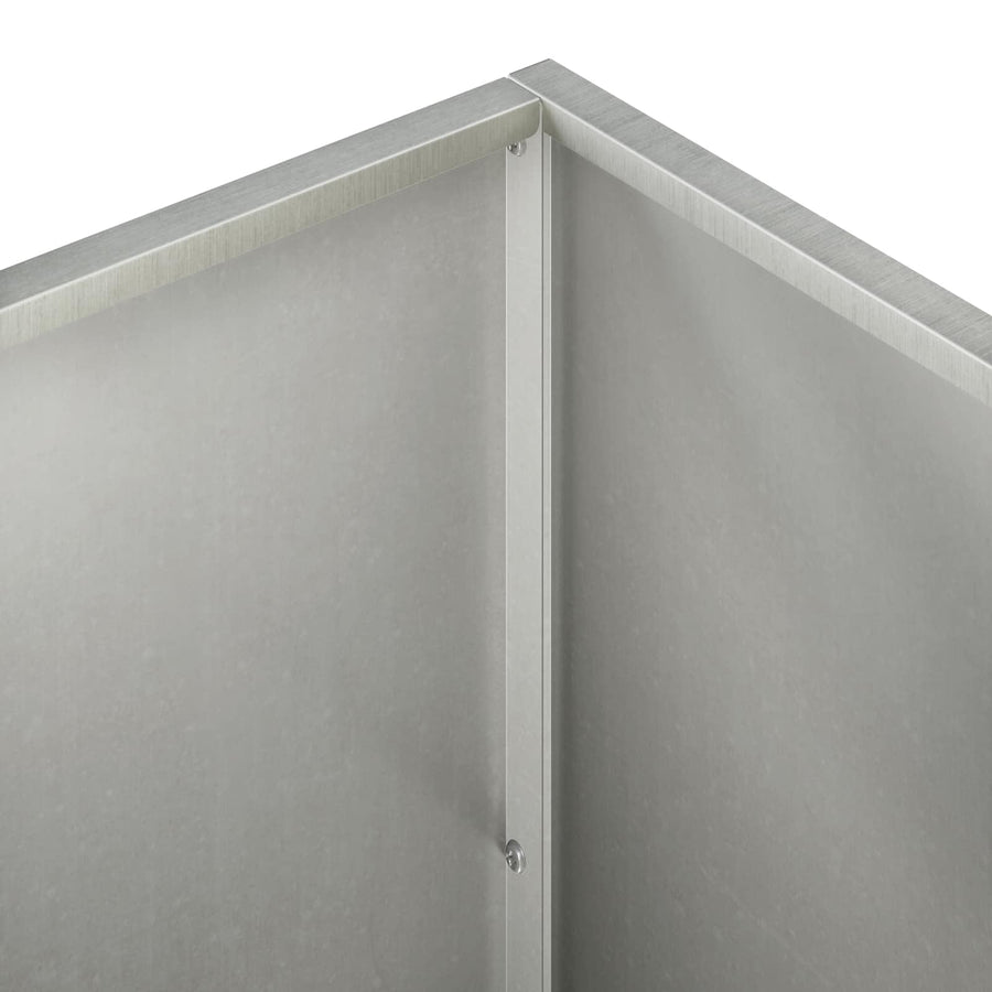 Plantenbak zilver 40 x 40 x 75 cm Roestvrij staal