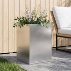 Plantenbak zilver 40 x 40 x 75 cm Roestvrij staal