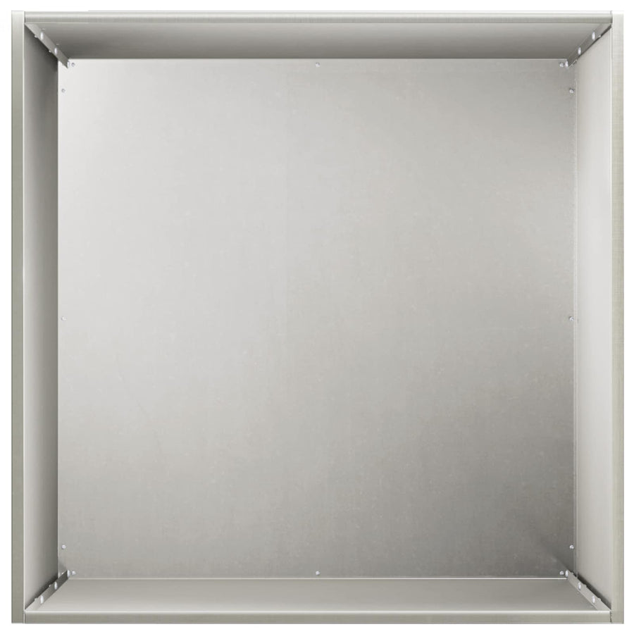 Plantenbak 2 st zilver 40 x 40 x 75 cm Roestvrij staal