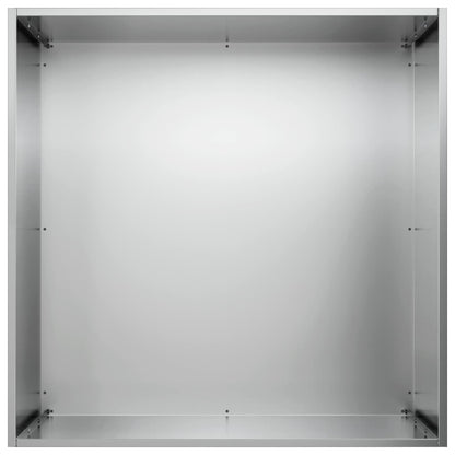 Plantenbak 2 st zilver 40 x 40 x 75 cm Gegalvaniseerd staal