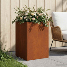 Plantenbak Roestkleurig 40 x 40 x 75 cm weervast staal