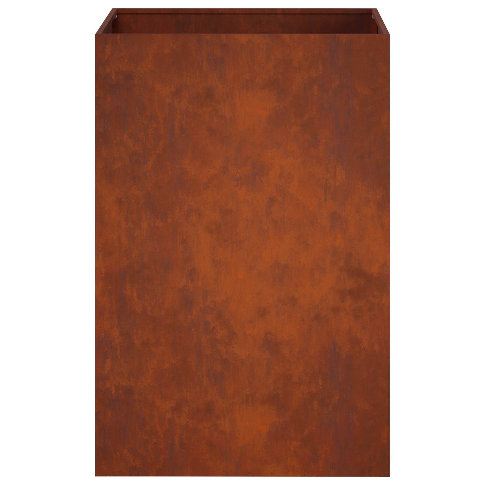 Plantenbak 2 st Roestkleurig 40 x 40 x 75 cm weervast staal