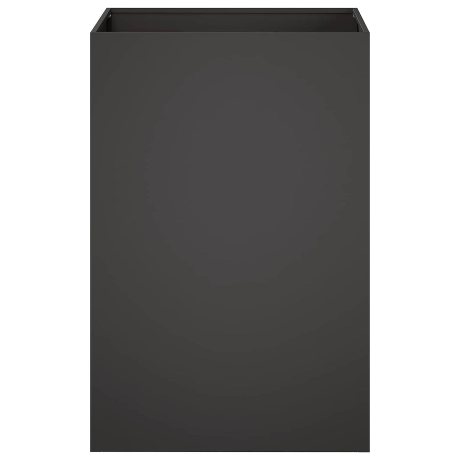 Plantenbak 2 st Zwart 50 x 50 x 75 cm Koudgewalst staal