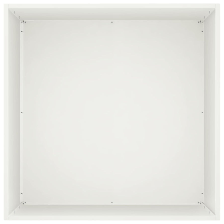 Plantenbak 2 st Wit 50 x 50 x 75 cm Koudgewalst staal