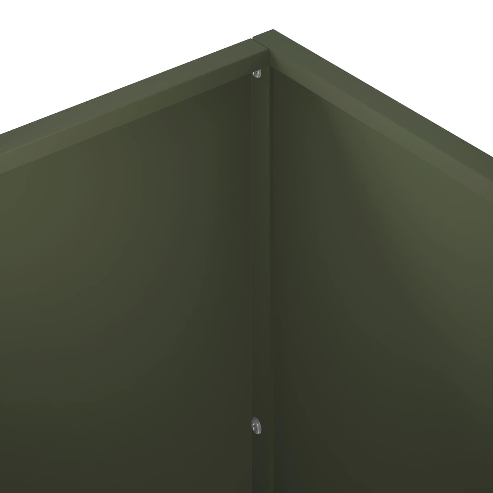 Plantenbak Olijfgroen 50 x 50 x 75 cm Koudgewalst staal