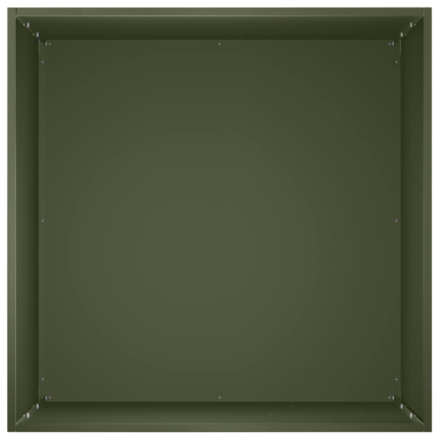 Plantenbak 2 st Olijfgroen 50 x 50 x 75 cm Koudgewalst staal