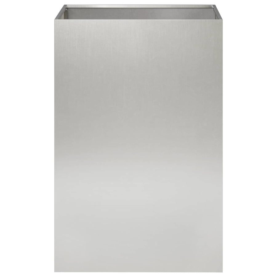 Plantenbak 2 st zilver 50 x 50 x 75 cm Roestvrij staal