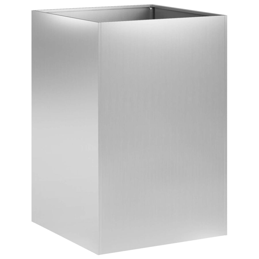 Plantenbak 2 st zilver 50 x 50 x 75 cm Gegalvaniseerd staal
