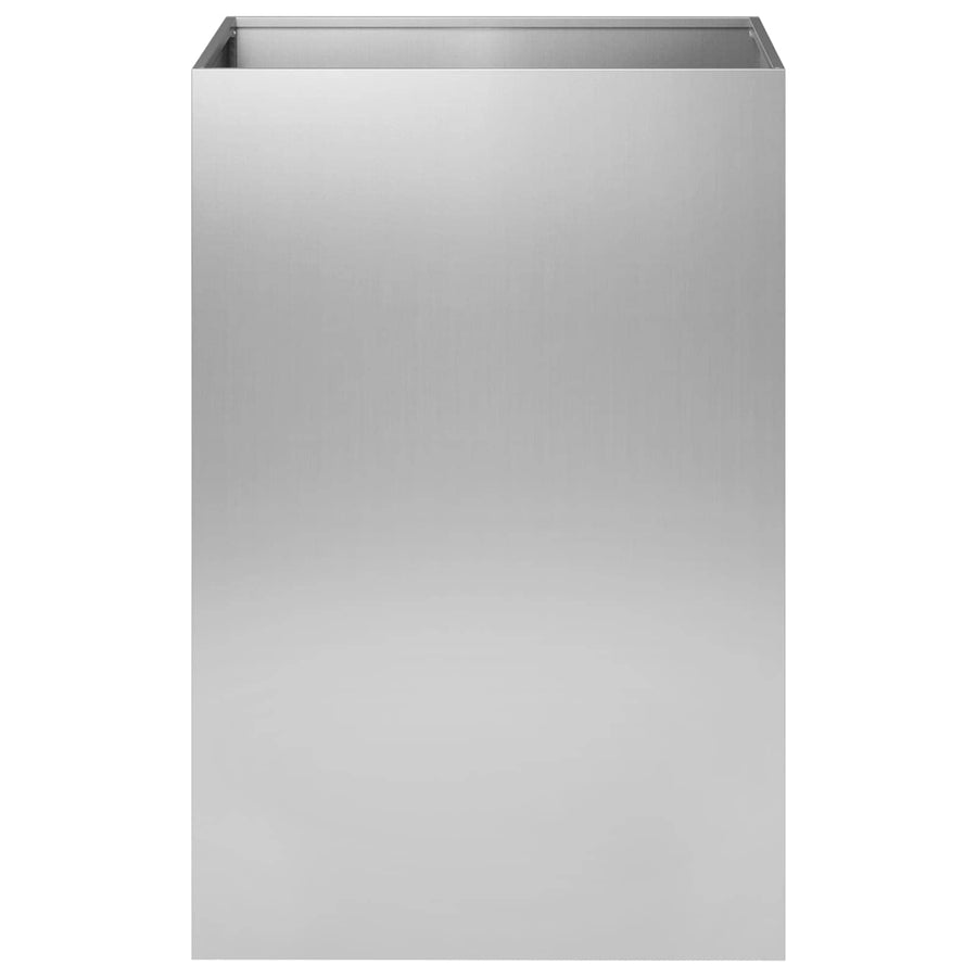 Plantenbak 2 st zilver 50 x 50 x 75 cm Gegalvaniseerd staal