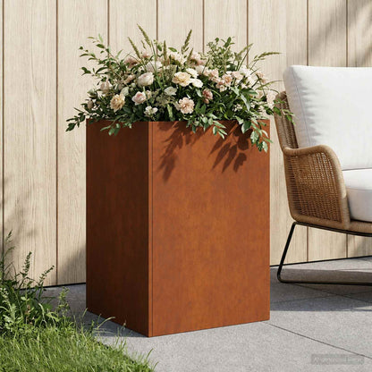 Plantenbak Roestkleurig 50 x 50 x 75 cm weervast staal