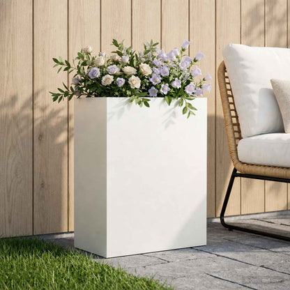 Plantenbak Wit 40 x 20 x 40 cm Koudgewalst staal