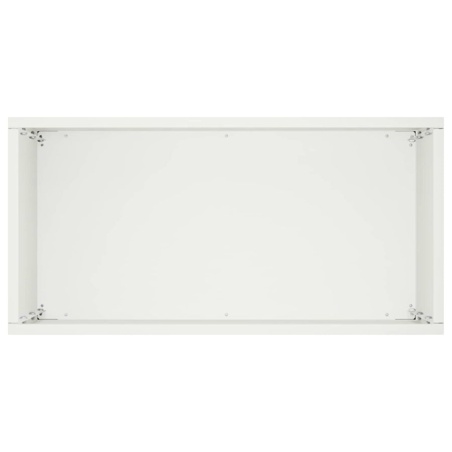 Plantenbak 2 st Wit 40 x 20 x 40 cm Koudgewalst staal