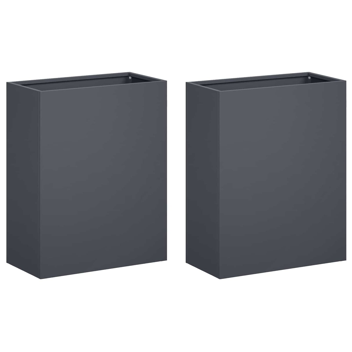 Plantenbak 2 st Antraciet 40 x 20 x 40 cm Koudgewalst staal