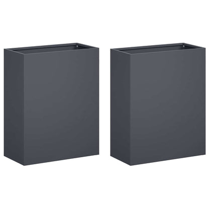 Plantenbak 2 st Antraciet 40 x 20 x 40 cm Koudgewalst staal