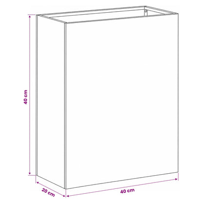 Plantenbak 2 st Antraciet 40 x 20 x 40 cm Koudgewalst staal