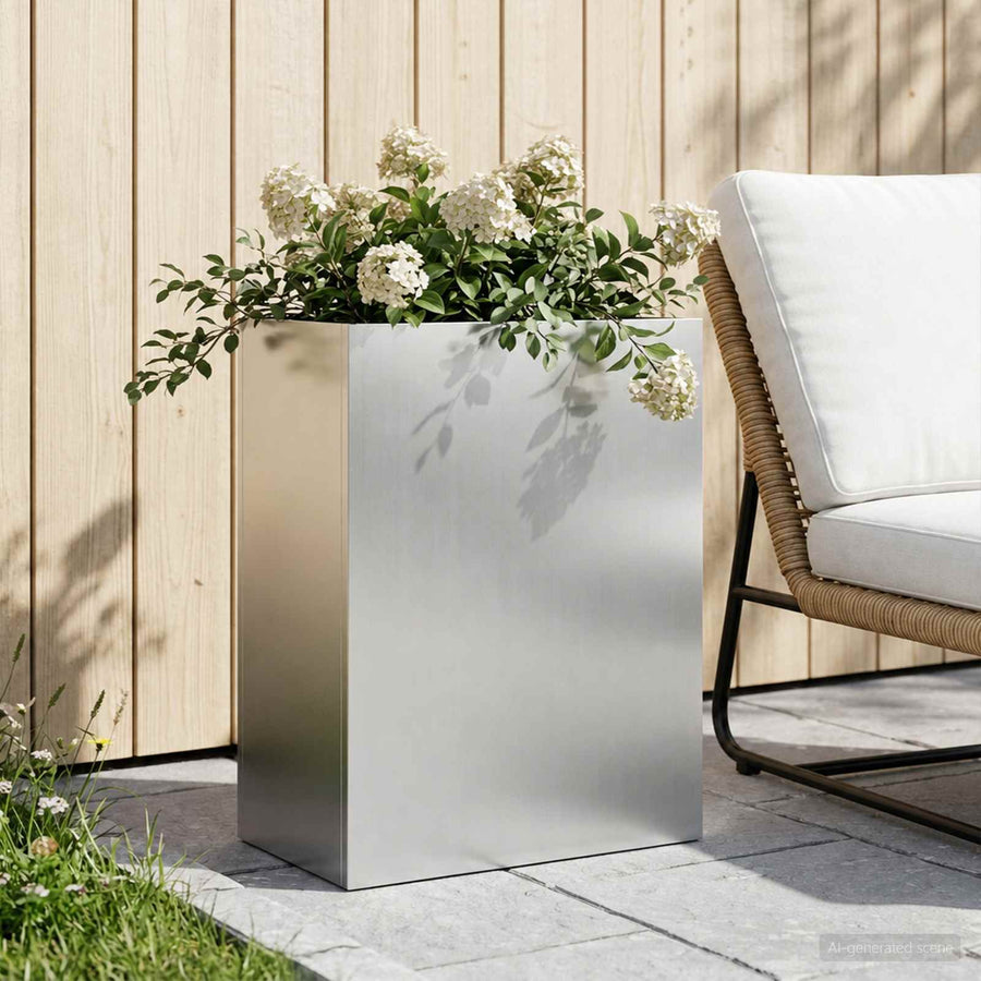 Plantenbak zilver 40 x 20 x 40 cm Gegalvaniseerd staal