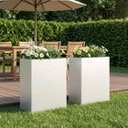 Plantenbak 2 st Wit 40 x 20 x 50 cm Koudgewalst staal
