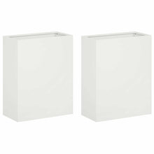 Plantenbak 2 st Wit 40 x 20 x 50 cm Koudgewalst staal