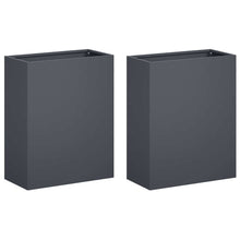 Plantenbak 2 st Antraciet 40 x 20 x 50 cm Koudgewalst staal