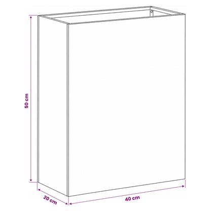 Plantenbak Roestkleurig 40 x 20 x 50 cm weervast staal