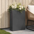 Plantenbak staal 40x20x75 cm zwart