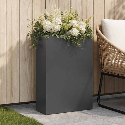 Plantenbak Zwart 40 x 20 x 75 cm Koudgewalst staal