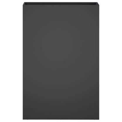 Plantenbak 2 st Zwart 40 x 20 x 75 cm Koudgewalst staal