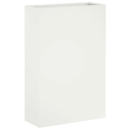 Plantenbak 2 st Wit 40 x 20 x 75 cm Koudgewalst staal