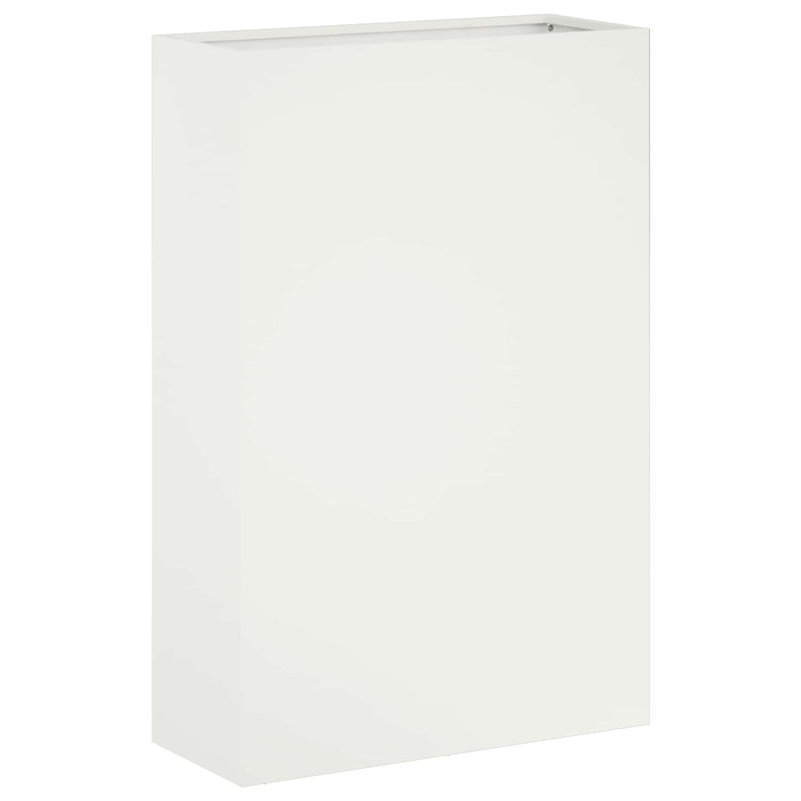 Plantenbak 2 st Wit 40 x 20 x 75 cm Koudgewalst staal