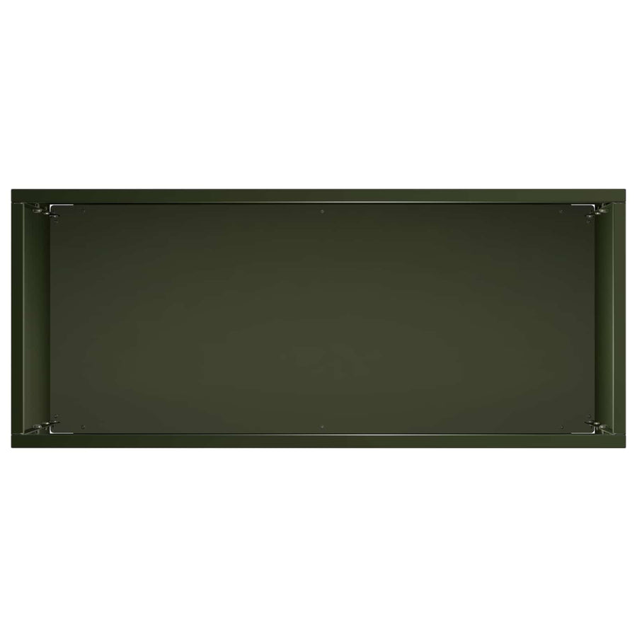 Plantenbak Olijfgroen 40 x 20 x 75 cm Koudgewalst staal