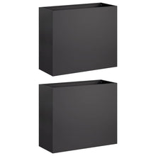 Plantenbak 2 st Zwart 50 x 20 x 40 cm Koudgewalst staal