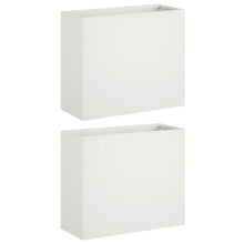 Plantenbak 2 st Wit 50 x 20 x 40 cm Koudgewalst staal