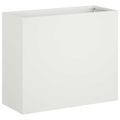 Plantenbak 2 st Wit 50 x 20 x 40 cm Koudgewalst staal