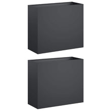 Plantenbak 2 st Antraciet 50 x 20 x 40 cm Koudgewalst staal