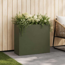 Plantenbak Olijfgroen 50 x 20 x 40 cm Koudgewalst staal