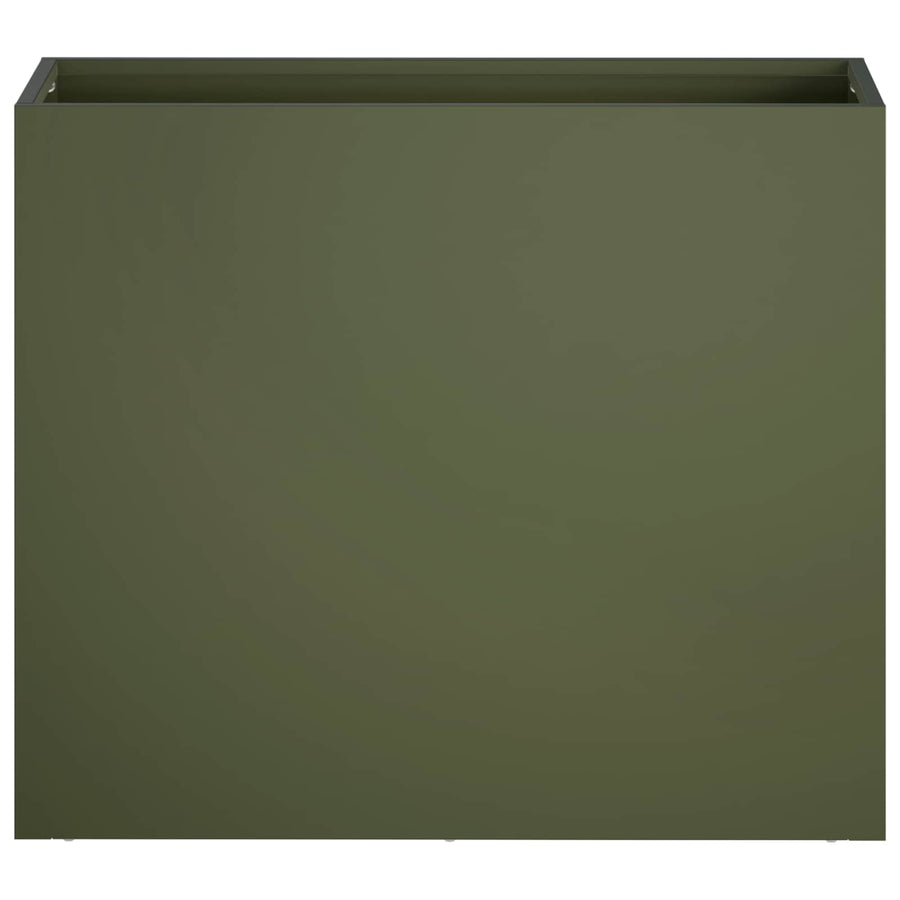 Plantenbak Olijfgroen 50 x 20 x 40 cm Koudgewalst staal