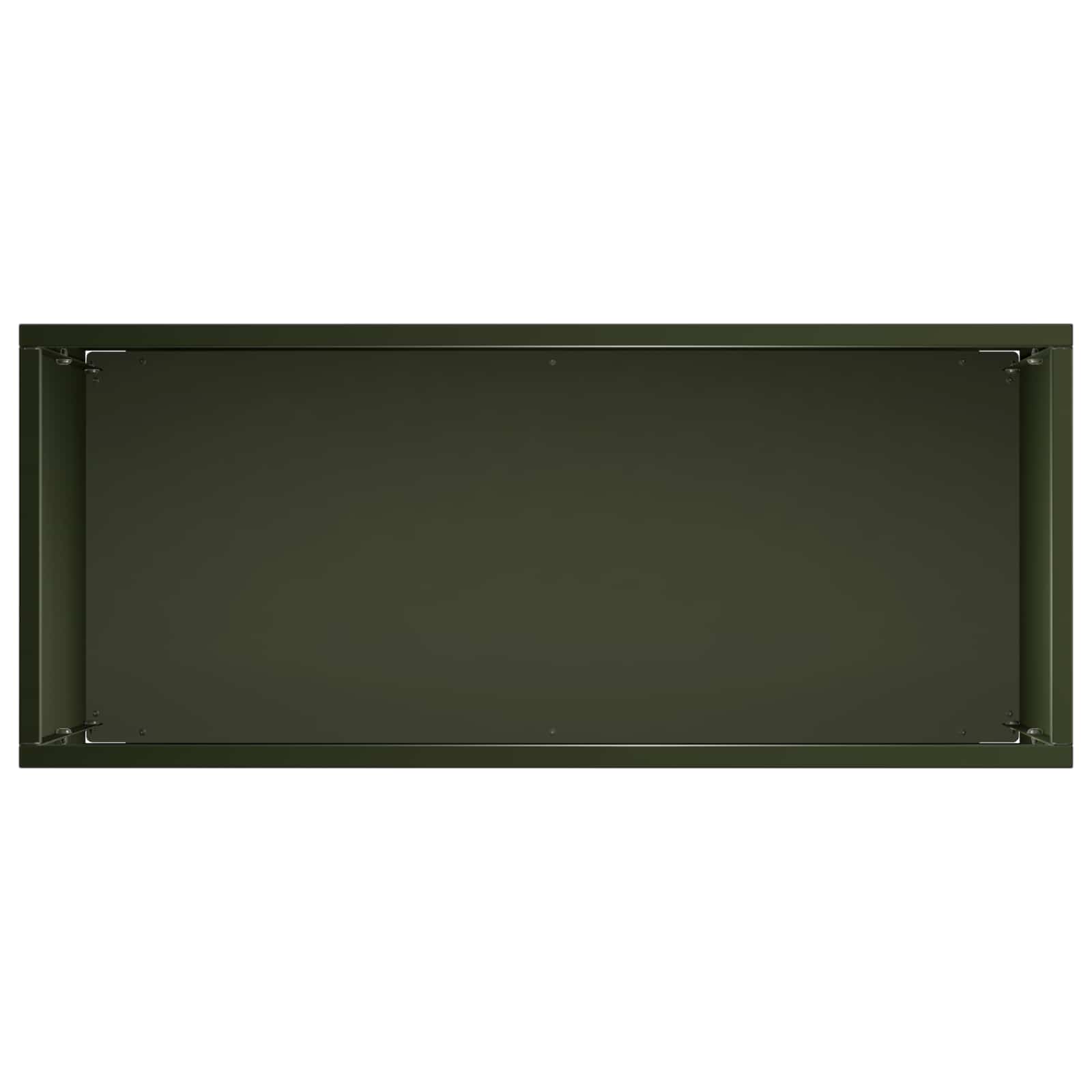 Plantenbak 2 st Olijfgroen 50 x 20 x 40 cm Koudgewalst staal