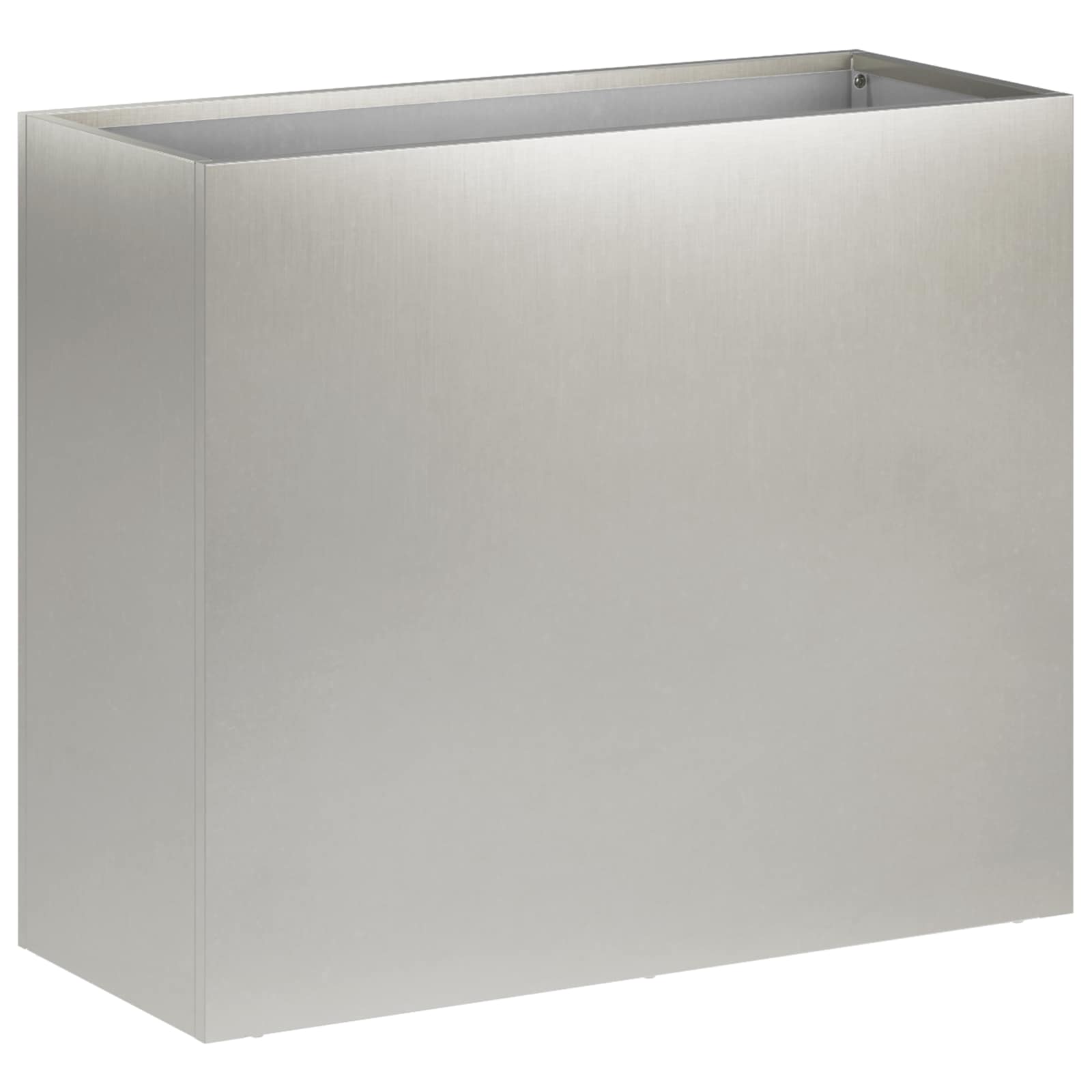 Plantenbak 2 st zilver 50 x 20 x 40 cm Roestvrij staal