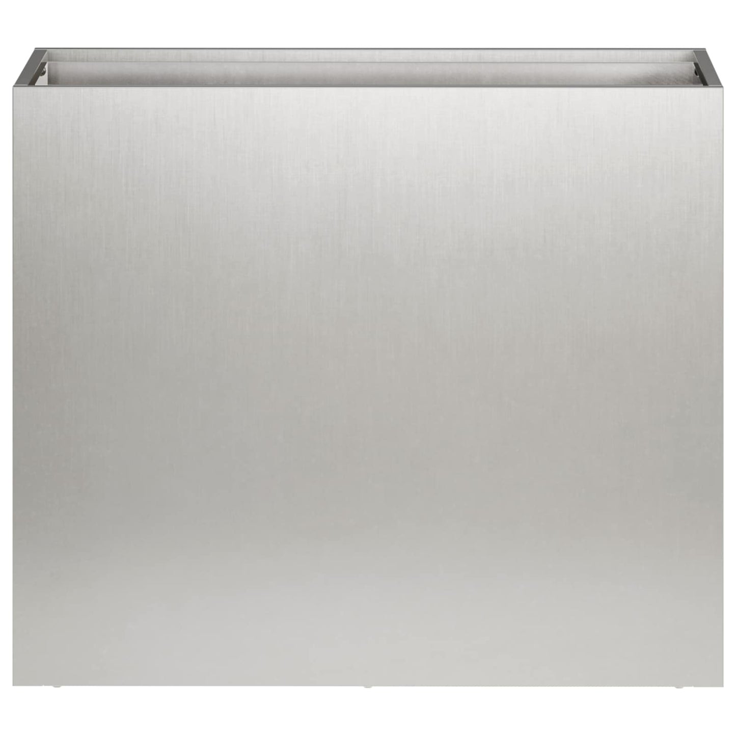 Plantenbak 2 st zilver 50 x 20 x 40 cm Roestvrij staal