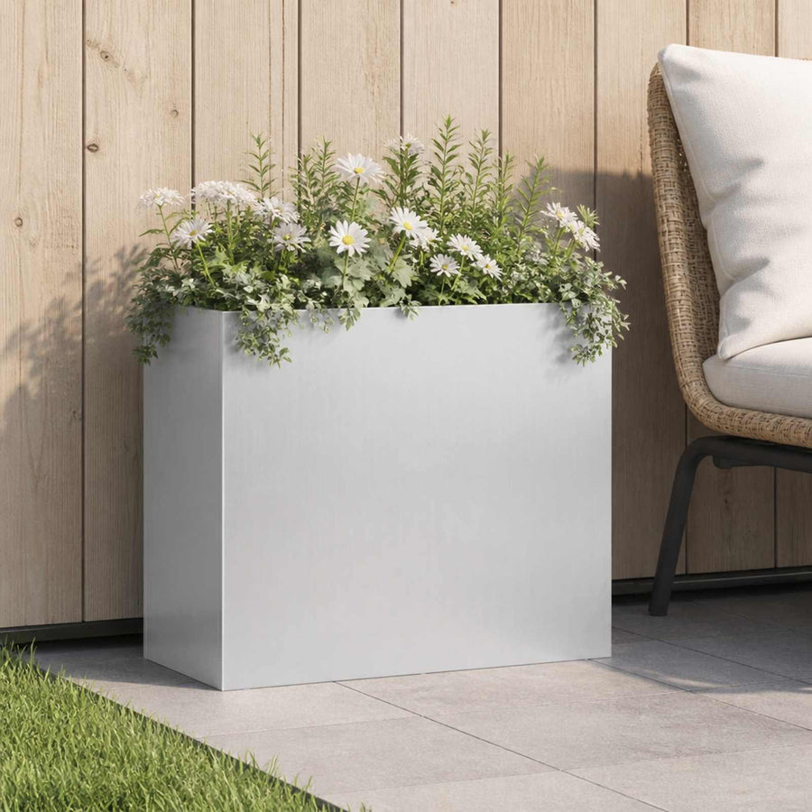 Plantenbak zilver 50 x 20 x 40 cm Gegalvaniseerd staal