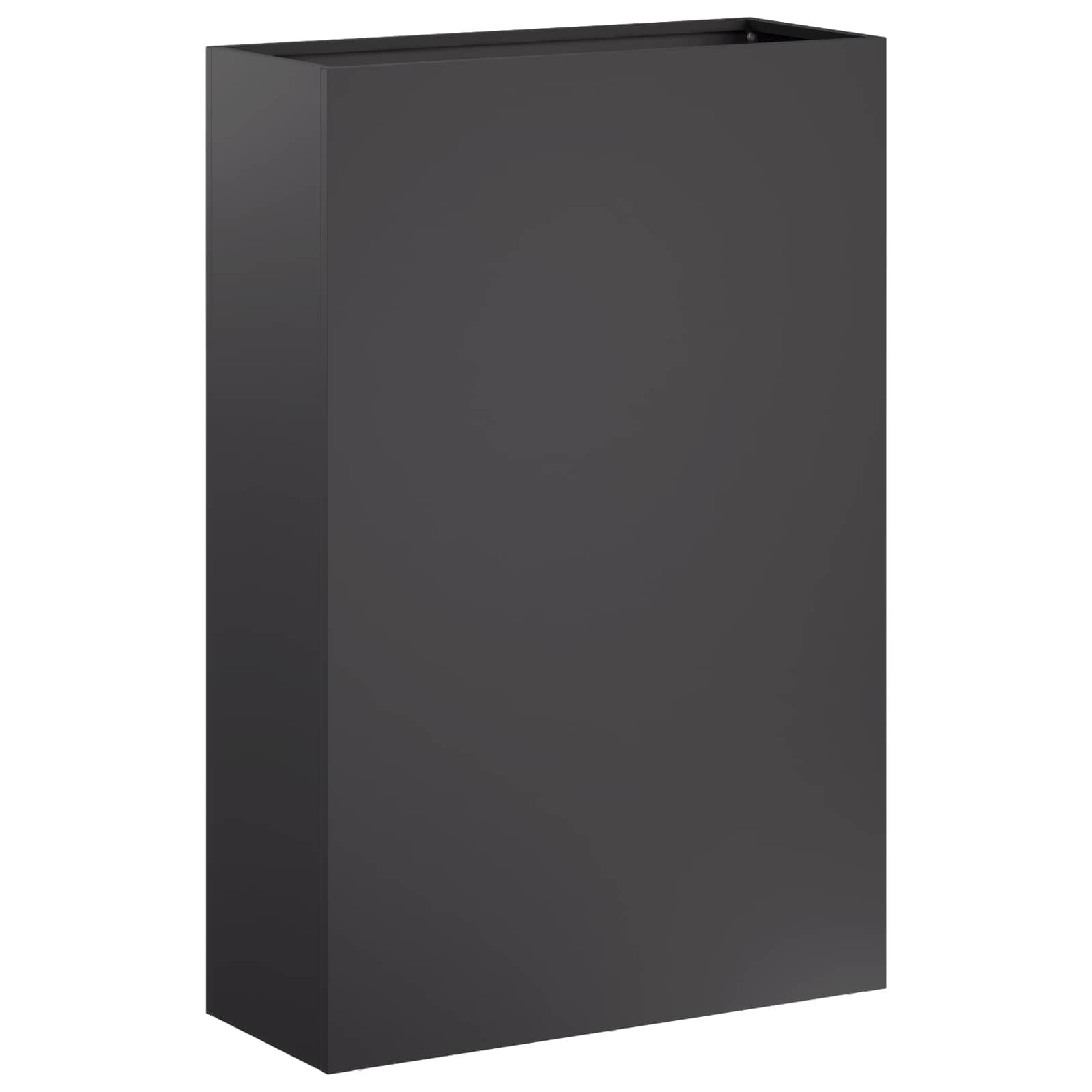 Plantenbak 2 st Zwart 50 x 20 x 75 cm Koudgewalst staal
