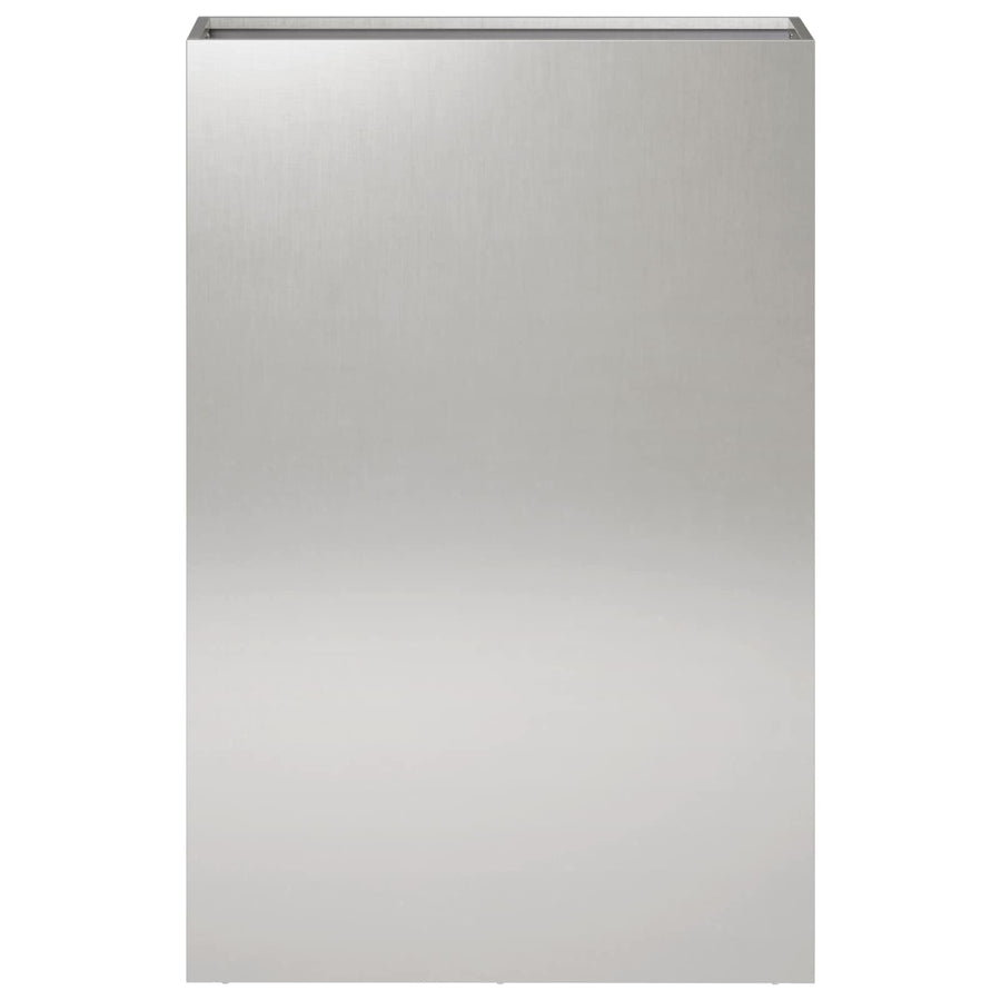Plantenbak 2 st zilver 50 x 20 x 75 cm Roestvrij staal