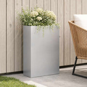 Plantenbak 50x20x75 cm gegalvaniseerd staal zilver