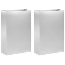 Plantenbak 2 st zilver 50 x 20 x 75 cm Gegalvaniseerd staal