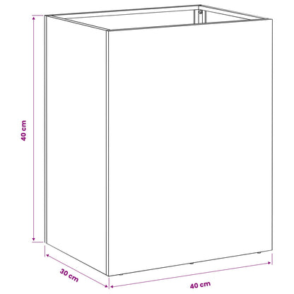 Plantenbak Zwart 40 x 30 x 40 cm Koudgewalst staal