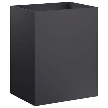 Plantenbak 2 st Zwart 40 x 30 x 40 cm Koudgewalst staal