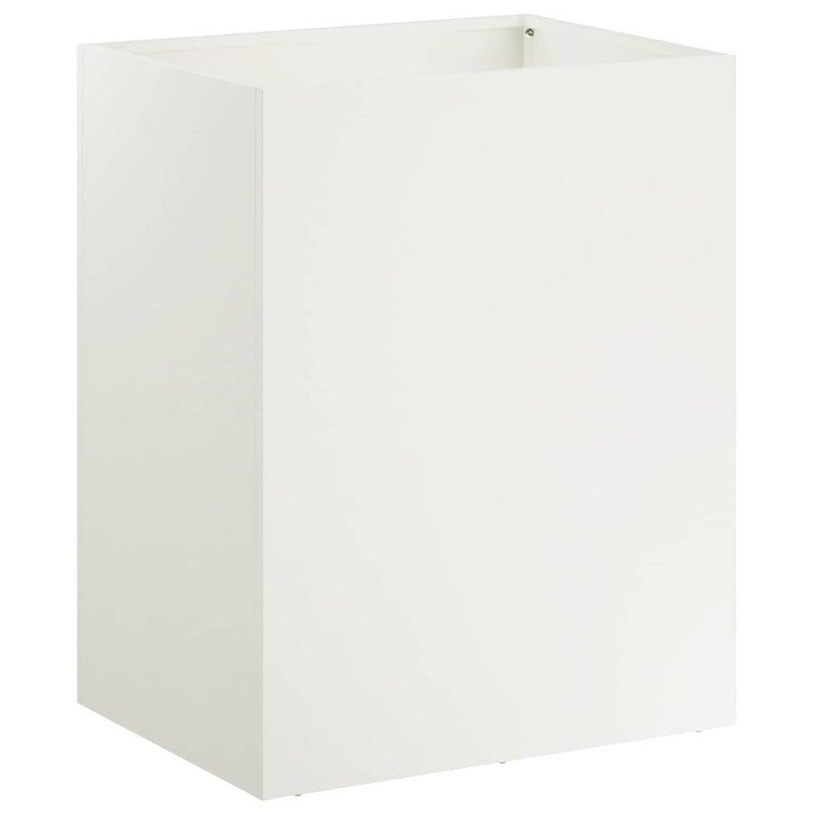 Plantenbak 2 st Wit 40 x 30 x 40 cm Koudgewalst staal