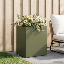 Plantenbak Olijfgroen 40 x 30 x 40 cm Koudgewalst staal