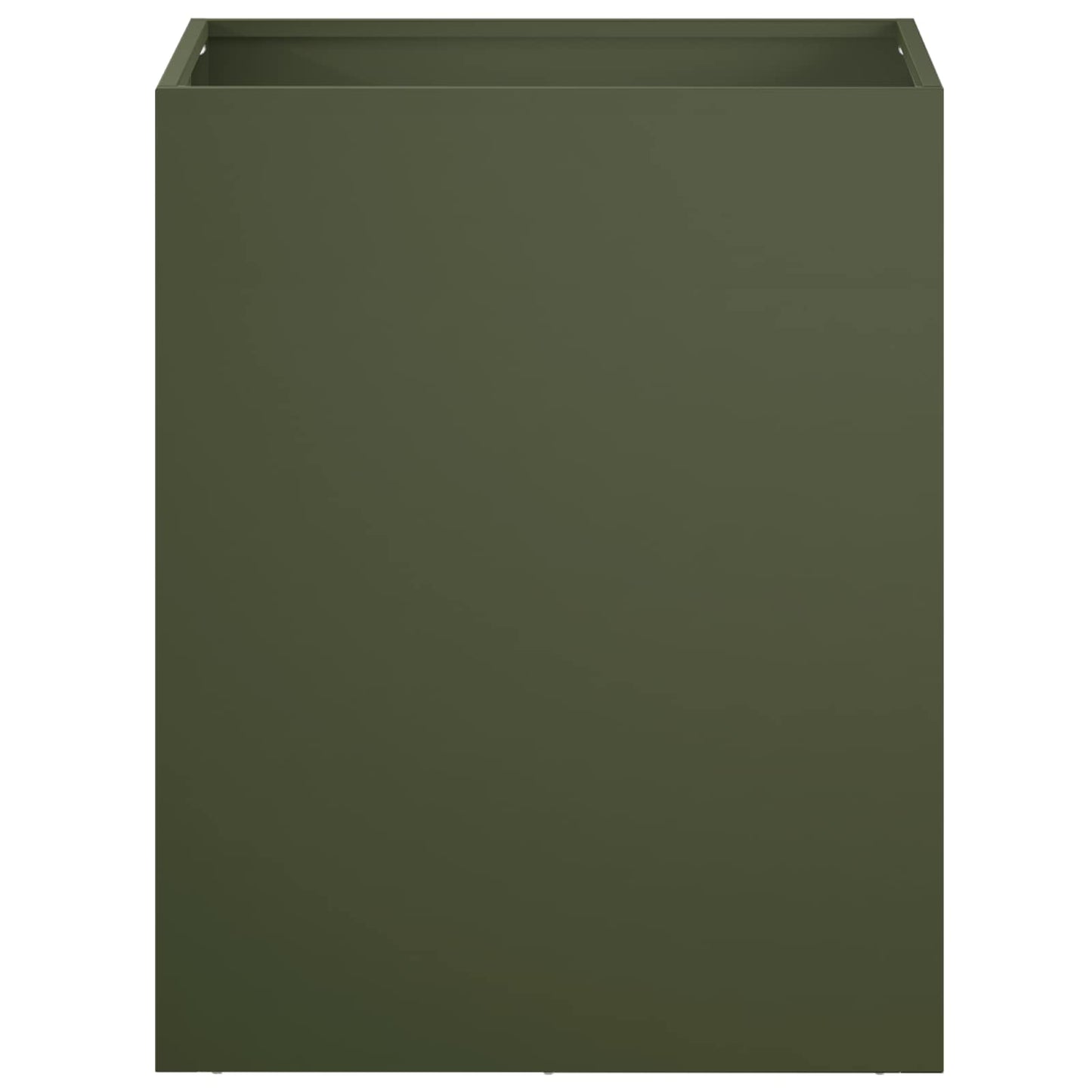 Plantenbak 2 st Olijfgroen 40 x 30 x 40 cm Koudgewalst staal